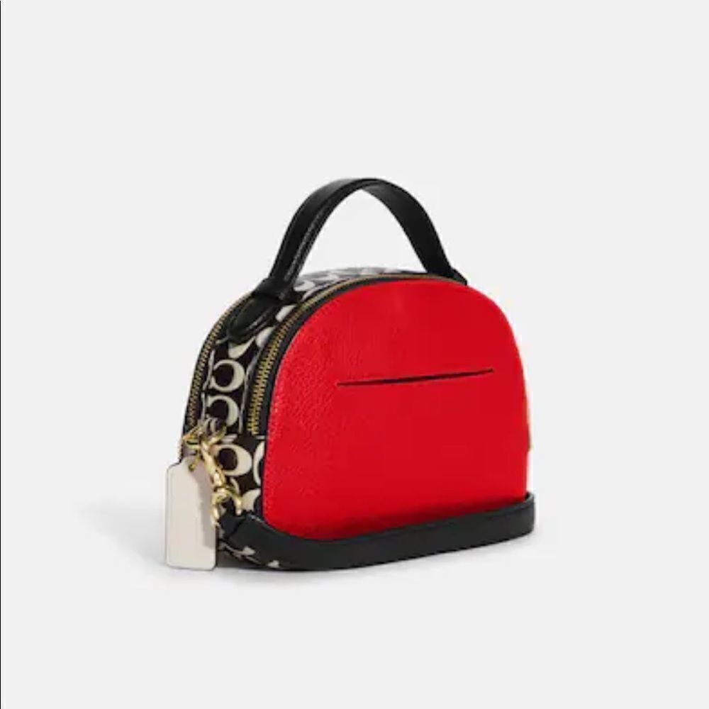Coach Disney Mickey Mouse X Keith Haring Serena Satchel Red NWT - Picture 2 of 10